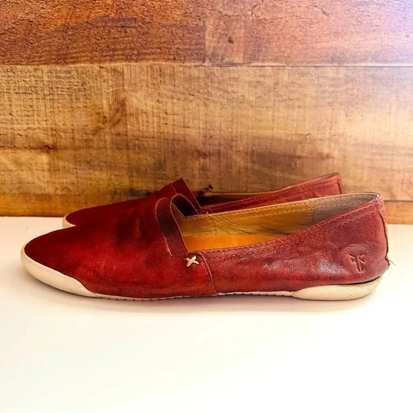 Frye Melanie Leather Slip Ons Flats - Picture 4 of 9